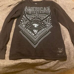 American Fighter Black Graphic Long Sleeve